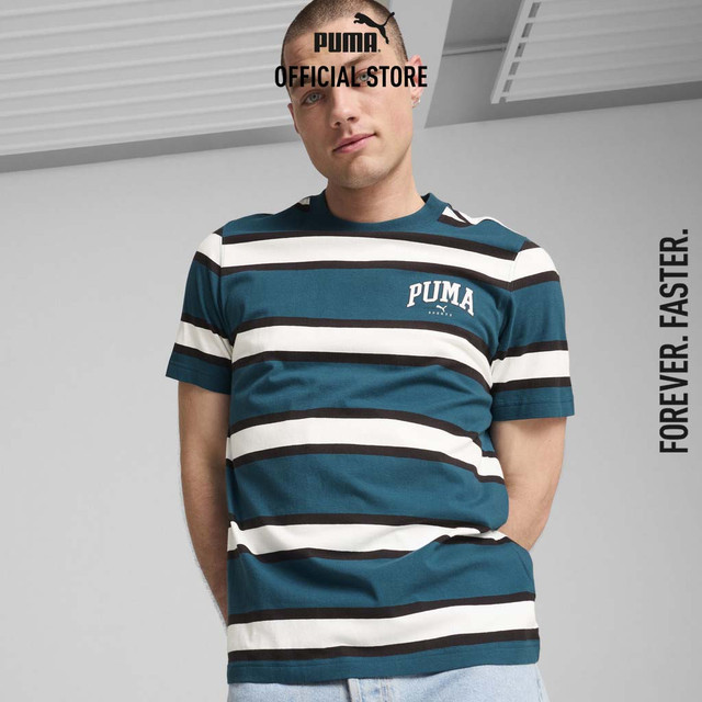 PUMA BASICS - เสื้อยืดผู้ชาย PUMA SQUAD สีเขียว 68179322