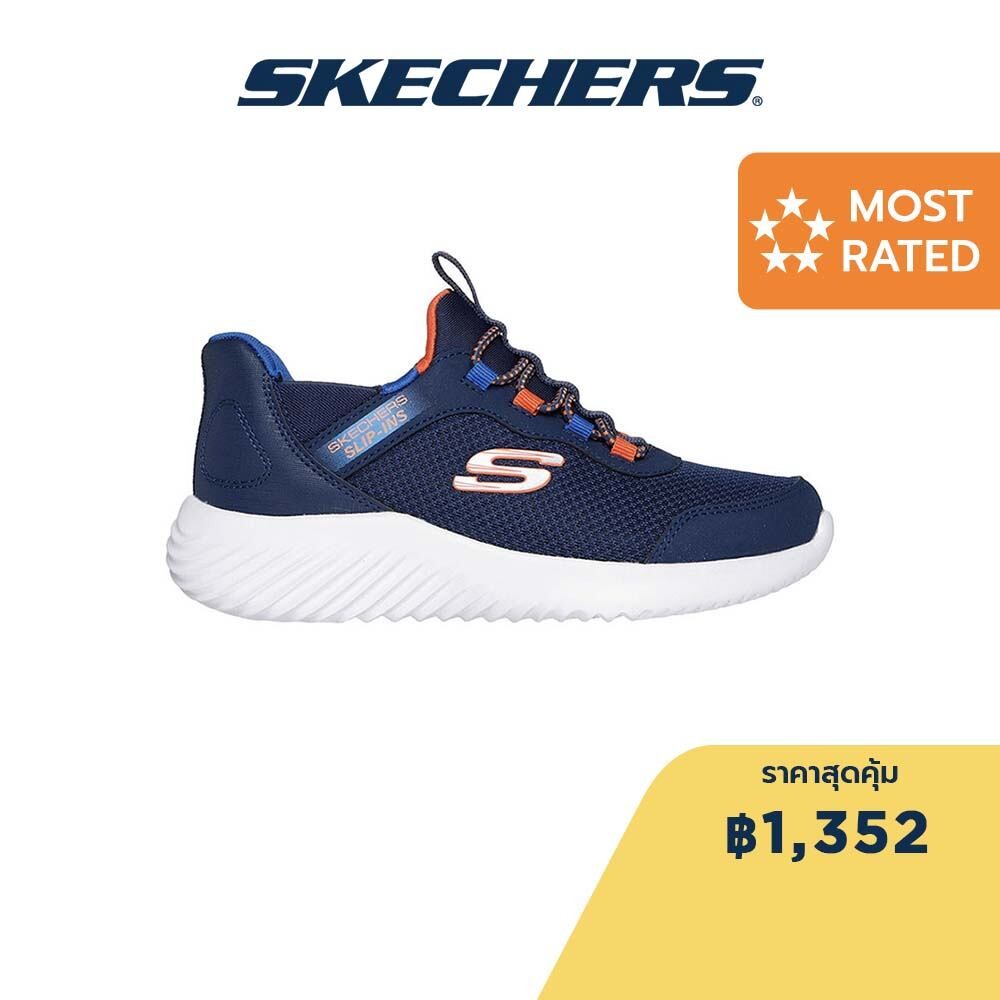 Skechers สเก็ตเชอร์ส รองเท้าเด็กผู้ชาย Boy Bounder Shoes - 403822L-NVBL - Air-Cooled Memory Foam