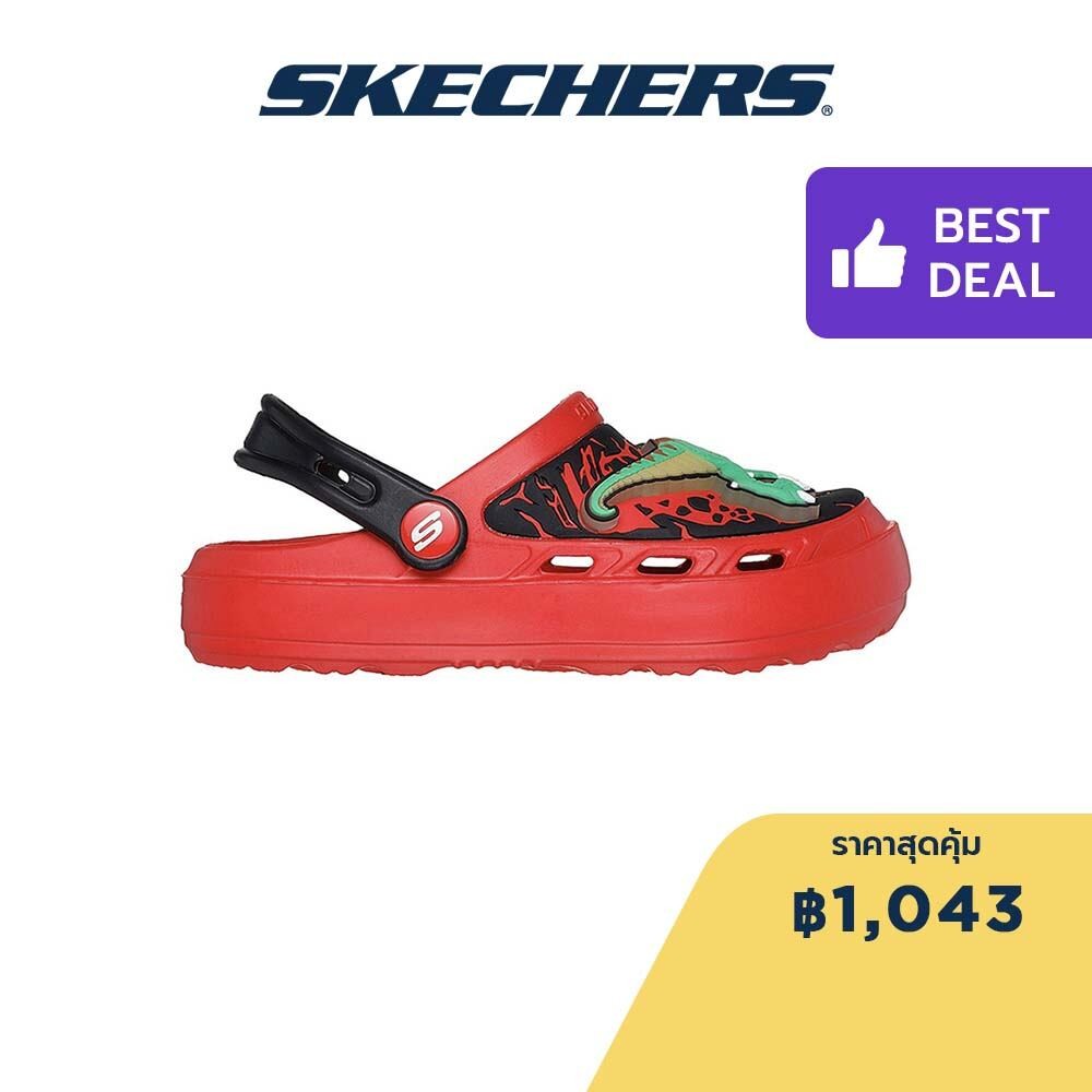 Skechers สเก็ตเชอร์ส รองเท้าเด็กผู้ชาย Boys Foamies Swifters T-Rex Brights Shoes - 406712L-RED