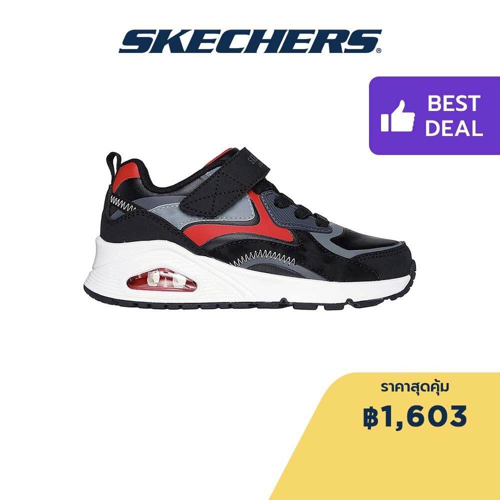 Skechers สเก็ตเชอร์ส รองเท้าเด็กผู้ชาย Boys Street Uno Gen1 Color Rays Shoes - 403646L-BKRD Air-Cooled Memory Foam