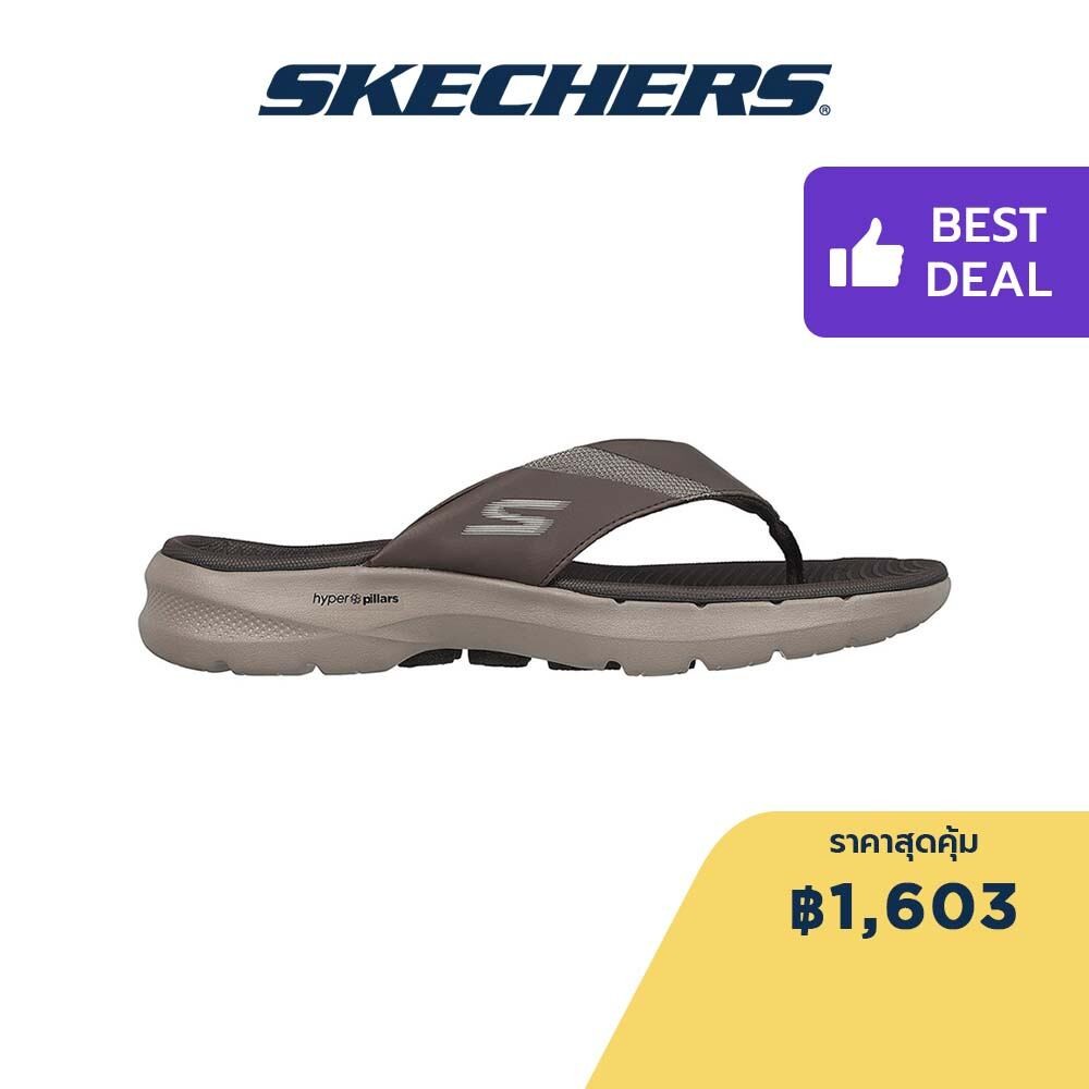 Skechers สเก็ตเชอร์ส รองเท้าแตะผู้ชาย Men Summer Parsdise GOwalk 6 Sandals On-the-GO Sandals Shoes - 894212-CHOC