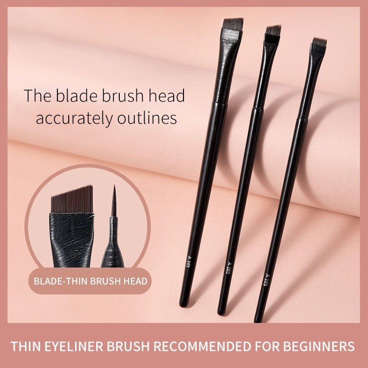 elegantedge Blade หัวเฉียงเรียวขนแปรง Outline อายไลเนอร์คิ้วแปรงแบบพกพาแปรงแต่งหน้าเครื่องมือความงาม
