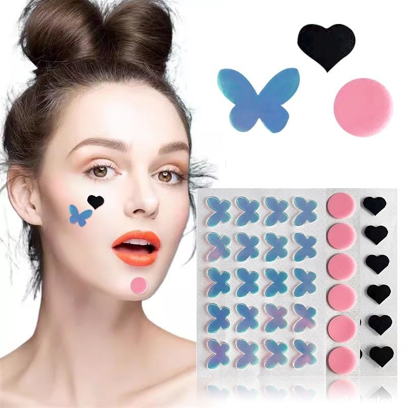 elegantedge สีสันไม่สม่ําเสมอ Acne Patch เลเซอร์ฟิล์มสีฟ้าผีเสื้อ Acne Patch