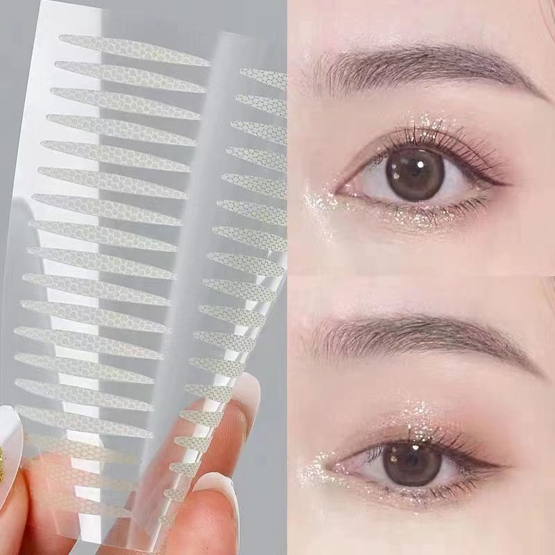 elegantedge Skin Tone Invisible Breathable Double Eyelid Patch Olive Type ความหนืดสูง Double Eyelid Patch