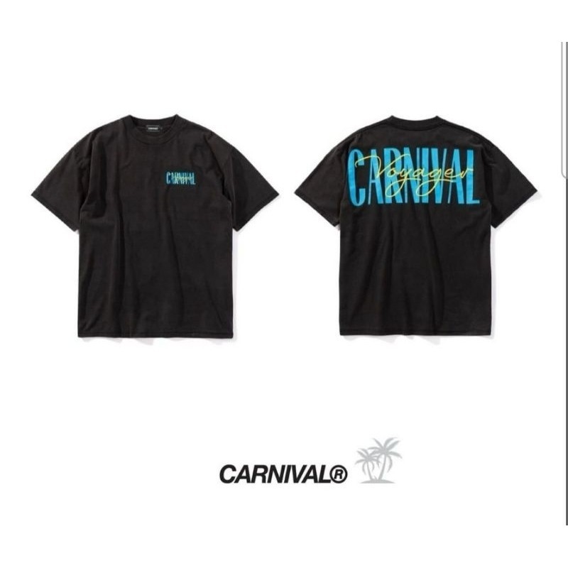 เสื่อยืด carnival voyage ดำ black tee..