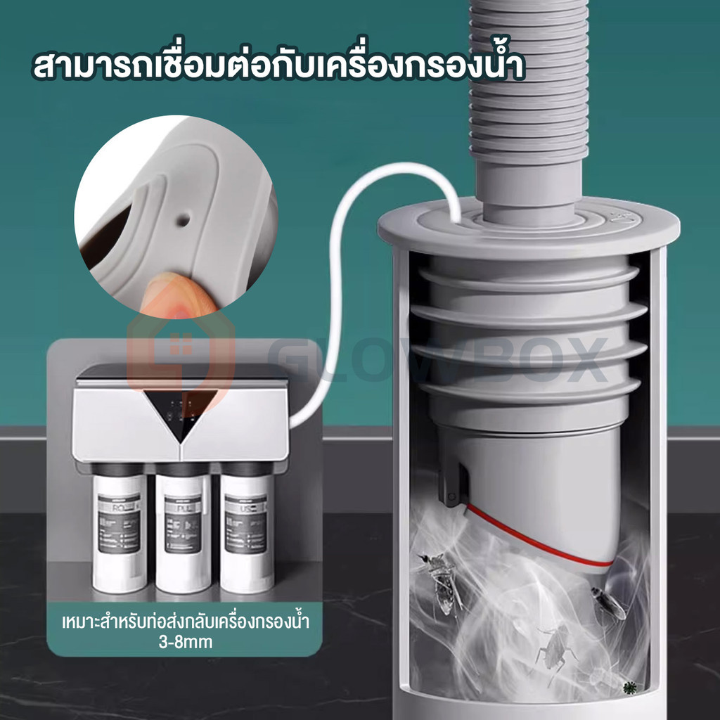 ส่งจากไทย ซิลิโคนกันกลิ่นท่อระบายน้ำ รุ่นใหม่! กันแมลง 100% ซีลปิดสนิท สำหรับเครื่องซักผ้า และซิงค์ล้างจาน (S/M/L/XL) ราคา ถูกที่สุด ดีลบีเคเค แกลเลอรีภาพที่ 6