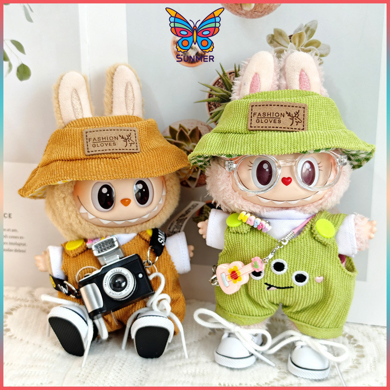 เสื้อผ้าตุ๊กตามาการอง labubu เหมาะสําหรับขนาด labubu 15-17cm จั๊มสูทน่ารัก ใส่ V1/V2 ได้