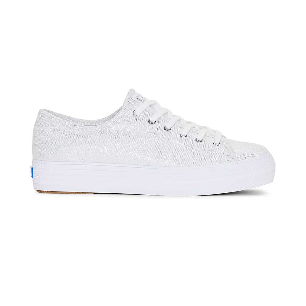 Keds รุ่น Triple Kick Metallic Textile รองเท้าผ้าใบ ผู้หญิง สี Silver - WF67654