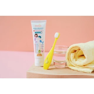 cleanimom แปรงสีฟันเด็ก อายุ 0-9 ขวบ ใช้ได้ตั้งแต่ฟันซี่แรก ขนแปรงนุ่มพิเศษ ไม่บาดเหงือก ด้ามจับถนัดมือ มีแถบแปรงลิ้น