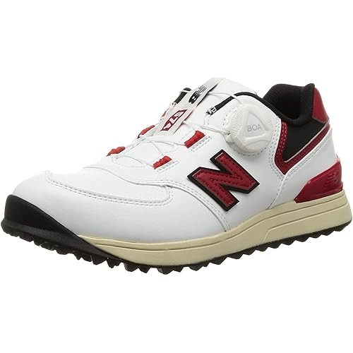 New Balance รองเท้ากอล์ฟ New Balance Ugbs574V3 Boa Spikeless Mens Ladies D สีขาว/แดง 23.0 ซม. 2E
