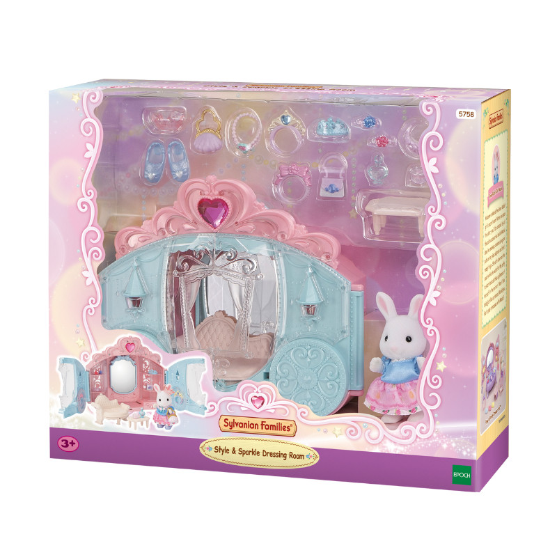 Sylvanian Families Style & Sparkle Dressing Room / ซิลวาเนียน แฟมิลี่ ชุดห้องแต่งตัวของเจ้าหญิง