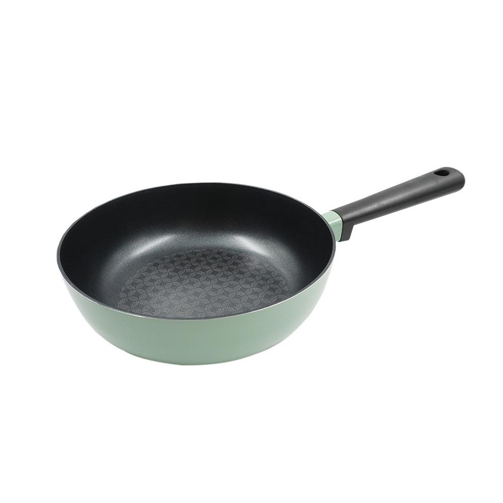 LOCKnLOCK กระทะ 24 ซม. LOCKNLOCK DECORE สีเขียว เครื่องครัวและอุปกรณ์ เครื่องครัว FRYING PAN LOCKNLO