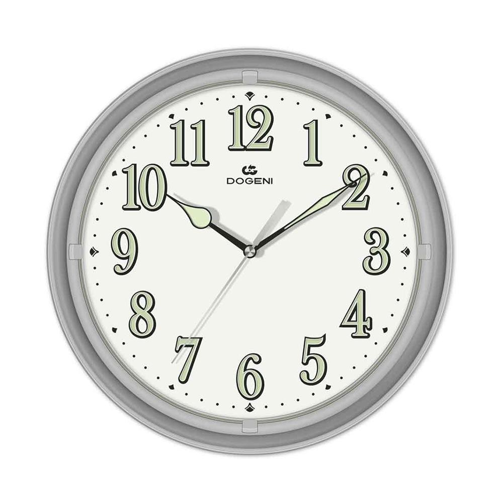 DOGENI นาฬิกาแขวน DOGENI WNP024SL 12 นิ้ว สีเงิน ของตกแต่งบ้าน นาฬิกา WALL CLOCK DOGENI WNP024SL 12"