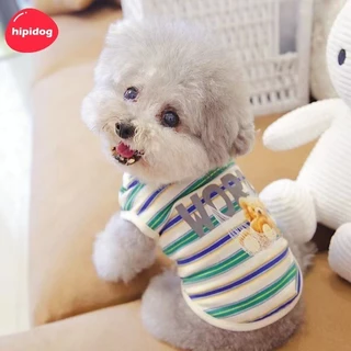 【Hipidog】เสื้อผ้าสัตว์เลี้ยง เสื้อกั๊ก แบบบาง ระบายอากาศได้ดี ลายหมีชิงช้า สําหรับสุนัข แมว