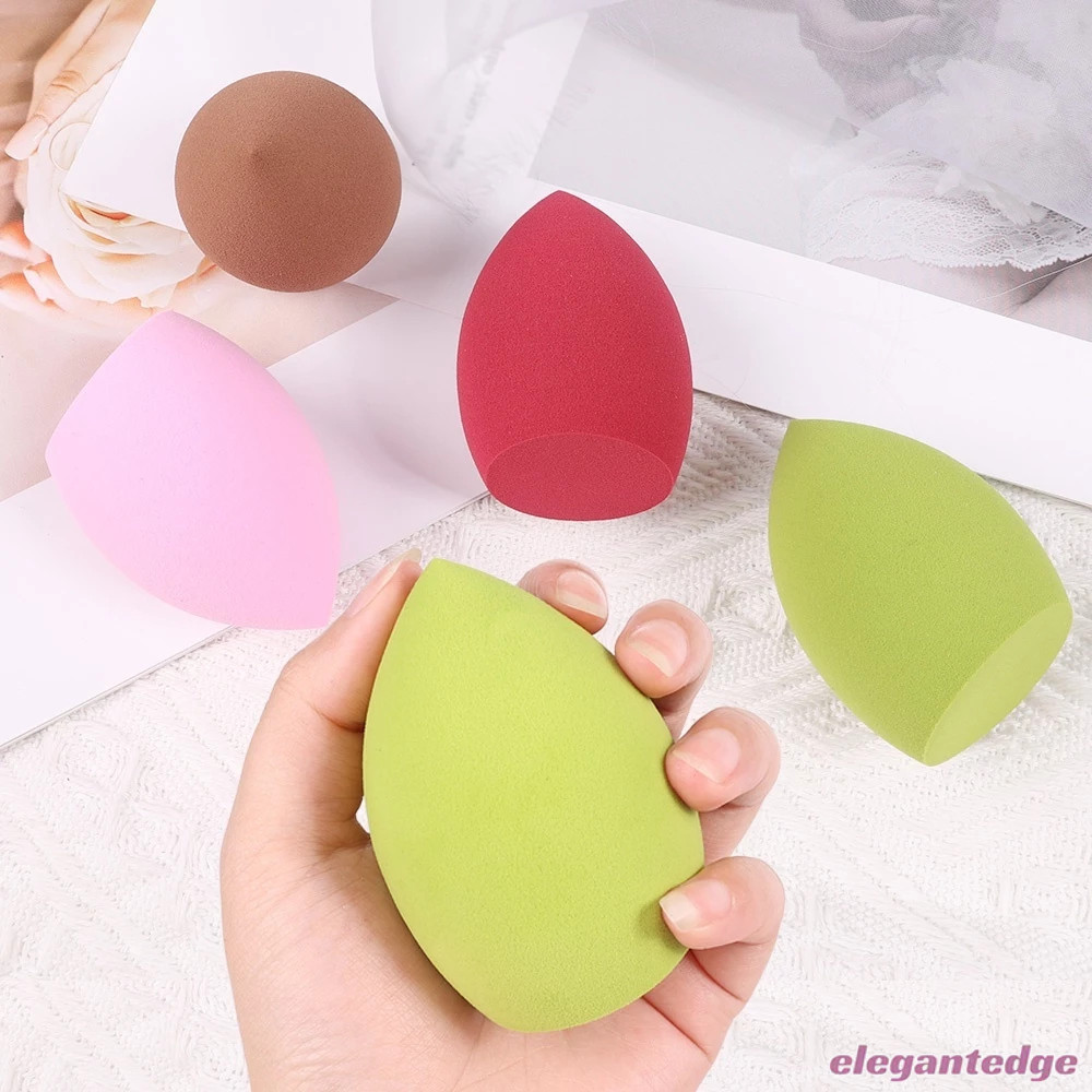 elegantedge Non Latex Water Drop Gourd แป้งพัฟแห้งฟองน้ําเปียกเฉียงตัดแป้งพัฟความงามไข่