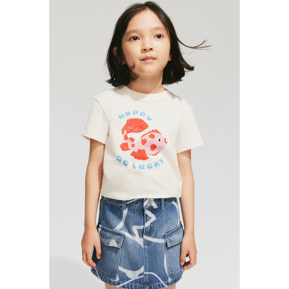 H&M(เอชแอนด์เอ็ม) กระโปรงเดนิมทรงแคร์โก้ เด็กผู้หญิง 1272224_1