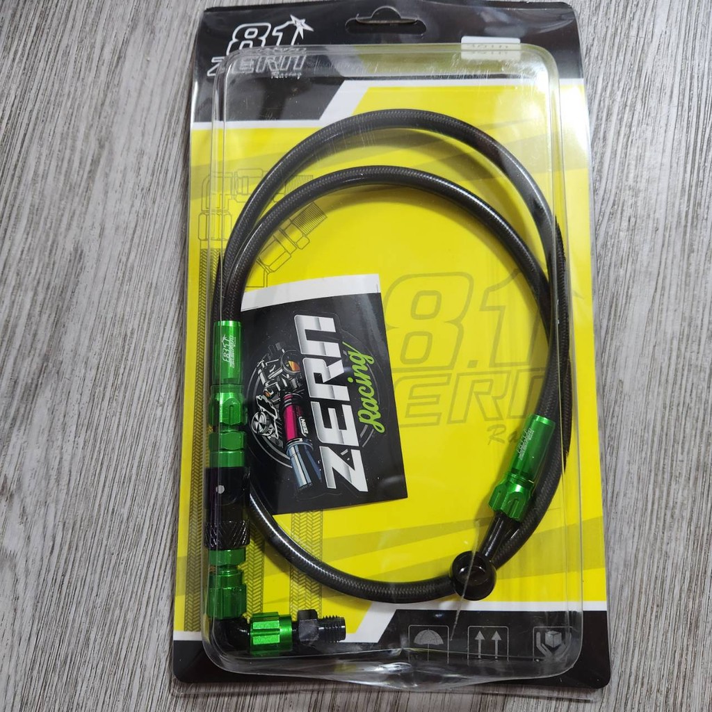 สายเบรค ปลดวาล์วของแท้ ZERN8.1 สีดำตัดเขียว หัวฟันเฟือง หัว90 ยาว36นิ้ว ใส่ WAVE / DASH / LS / R15 / MSLAZ / JR / TENA /
