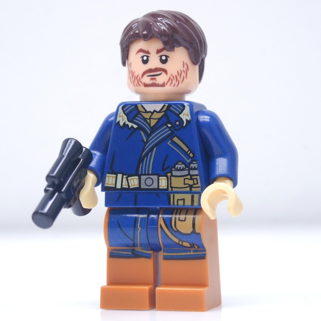 ( Ploybrick Minifigure ของแท้ ) Star Wars Cassian Andor Dark Blue Coat (75155)