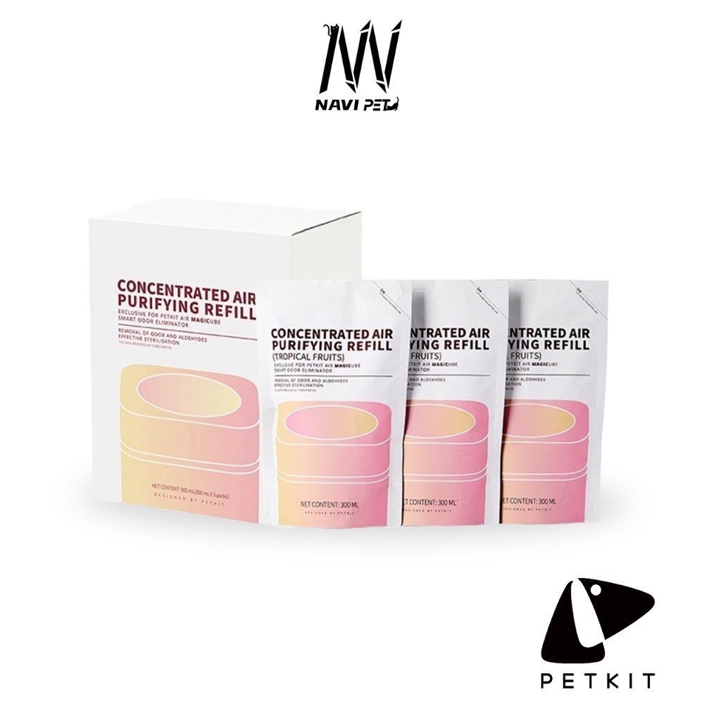 navipet petkitAir MagiCube Liquid Refill (3 Pack) น้ำยาดับกลิ่นสำหรับเครื่องฟอกอากาศอัตโนมัติ 300 ml.