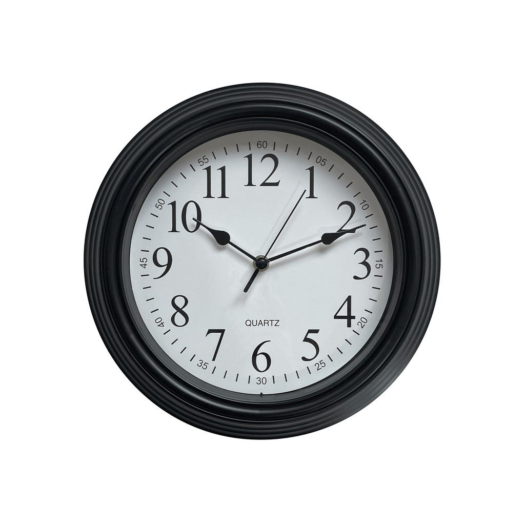 KASSA HOME นาฬิกาแขวนผนังพลาสติก 12 นิ้ว รุ่น 3427 สีดำ – โปรปัง