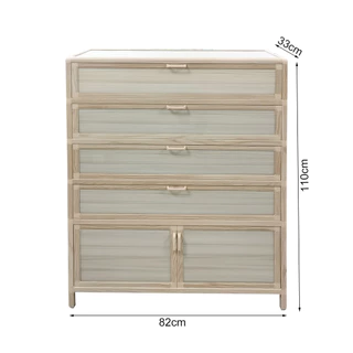 ตู้รองเท้าอะลูมิเนียม 5 ชั้น EIFFEL CALINA รุ่น KTAC7501-5 ขนาด 82 x 33 x 110 ซม. สีลายไม้