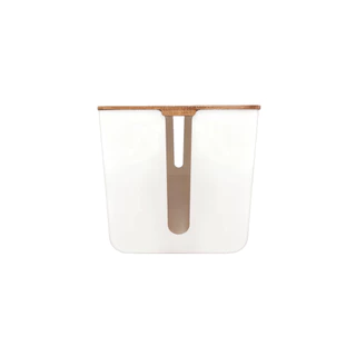 กล่องจัดระเบียบสายไฟ Namu KASSA HOME รุ่น CHG23310 ขนาด 30 x 12.3 x 11.8 ซม. สีขาว - น้ำตาล