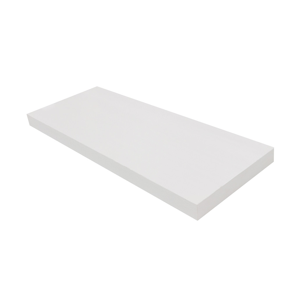 KASSA HOME แผ่นชั้นไม้ซ่อนขาปิดผิวเมลามีน Floating รุ่น FSM640WH ขนาด 60 x 24 x 3.8 ซม. สีขาว