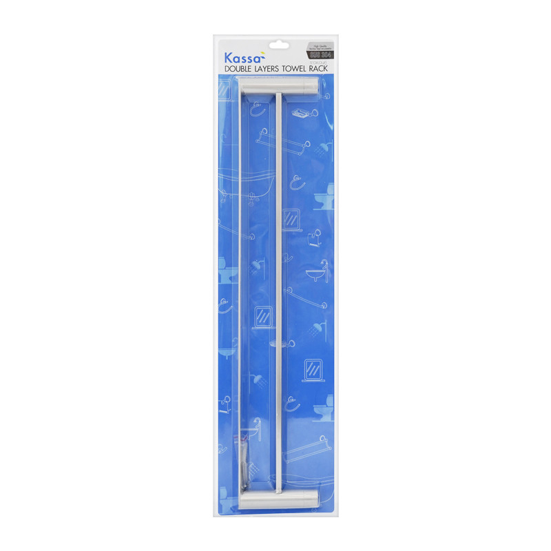 KASSA ราวแขวนคู่ 60 cm. รุ่น KS-2202 สีสเตนเลส