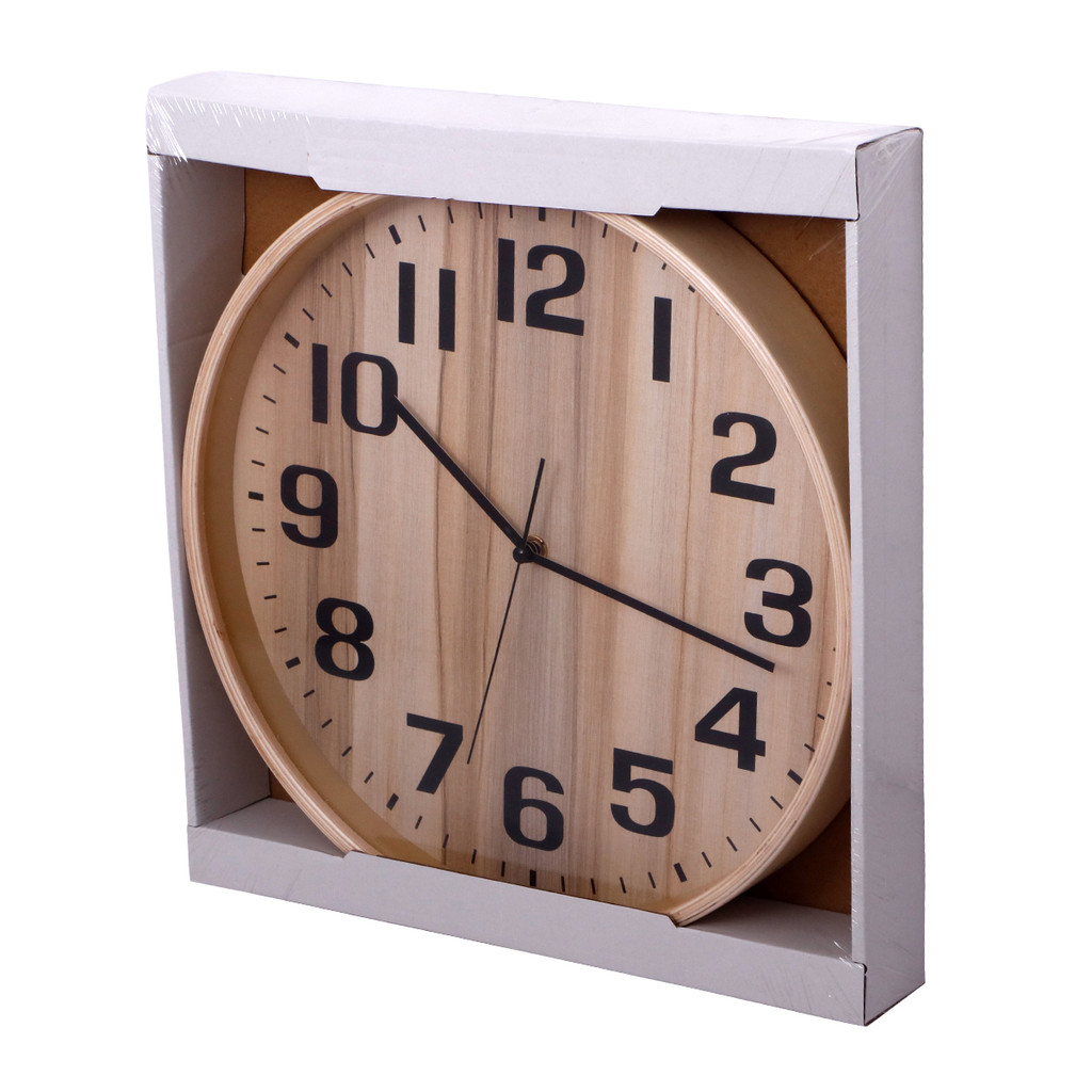 KASSA HOME นาฬิกาไม้แขวนผนัง 16 นิ้ว Roger  รุ่น YXI201-GW สีน้ำตาล - รูปที่ 2