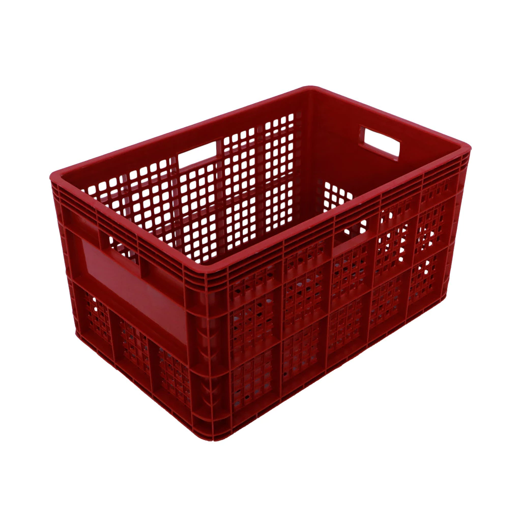 KASSA HOME ลังผลไม้พร้อมหูจับ รุ่น VCP-426RD ขนาด 55x 37x 30ซม. สีแดง