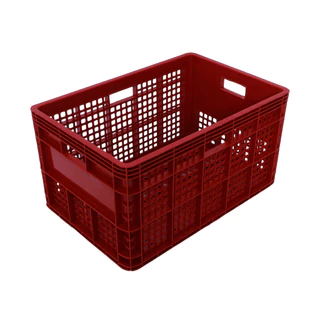 KASSA HOME ลังผลไม้พร้อมหูจับ รุ่น VCP-426RD ขนาด 55x 37x 30ซม. สีแดง