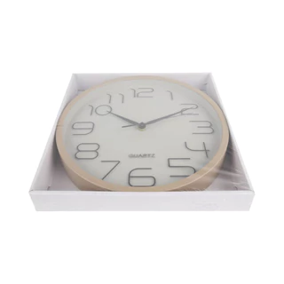 KASSA HOME นาฬิกาแขวนผนังพลาสติก Neat รุ่น JH6421 ขนาด 30.5 x 4.3 x 30.5 ซม. สีครีม