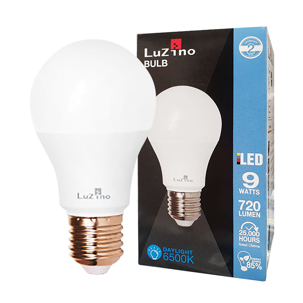 LUZINO หลอดไฟ LED 9 วัตต์ Daylight รุ่น A60 E27