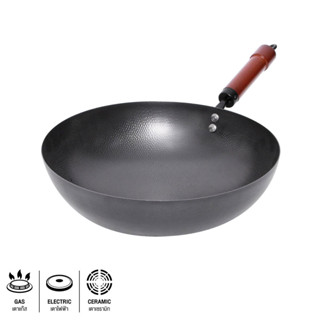 KASSA HOME กระทะเหล็กพร้อมด้ามจับ รุ่น YF-PAN16 ขนาด 30 ซม. …