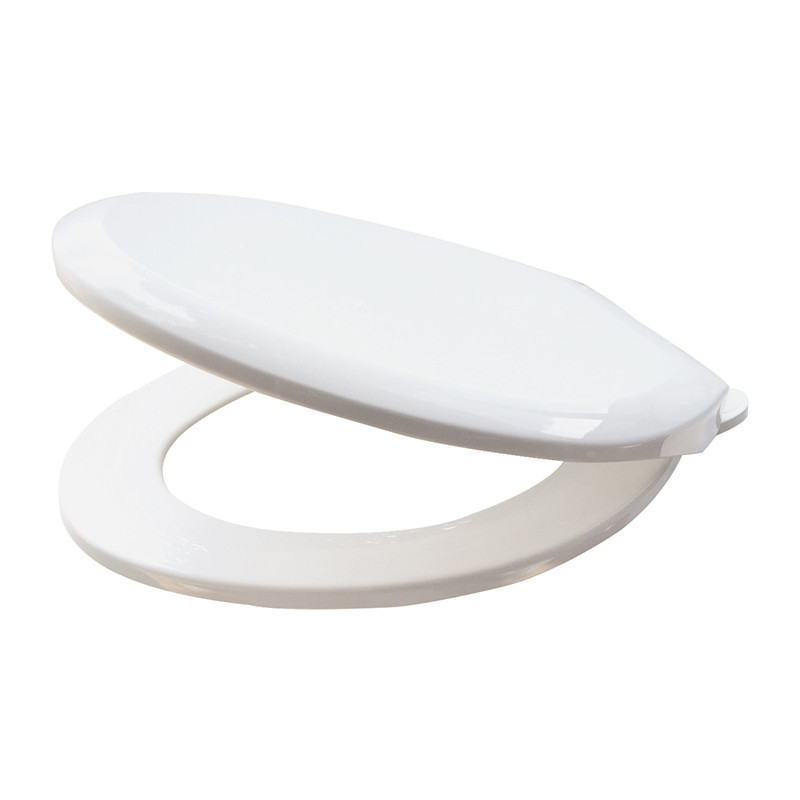 ฝารองนั่งพลาสติก ทรงรี Slow Close KASSA รุ่น KS-3862 ขนาด 34.5 x 46 x 5.5 ซม. สีขาว