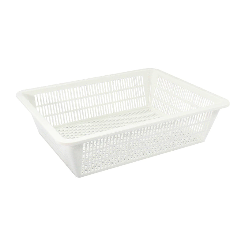 KASSA HOME ตะกร้าพลาสติกอเนกประสงค์ทรงเหลี่ยม รุ่น NNH-334-L ขนาด 35.5 x 45.5 x 12.5 ซม. สีขาว