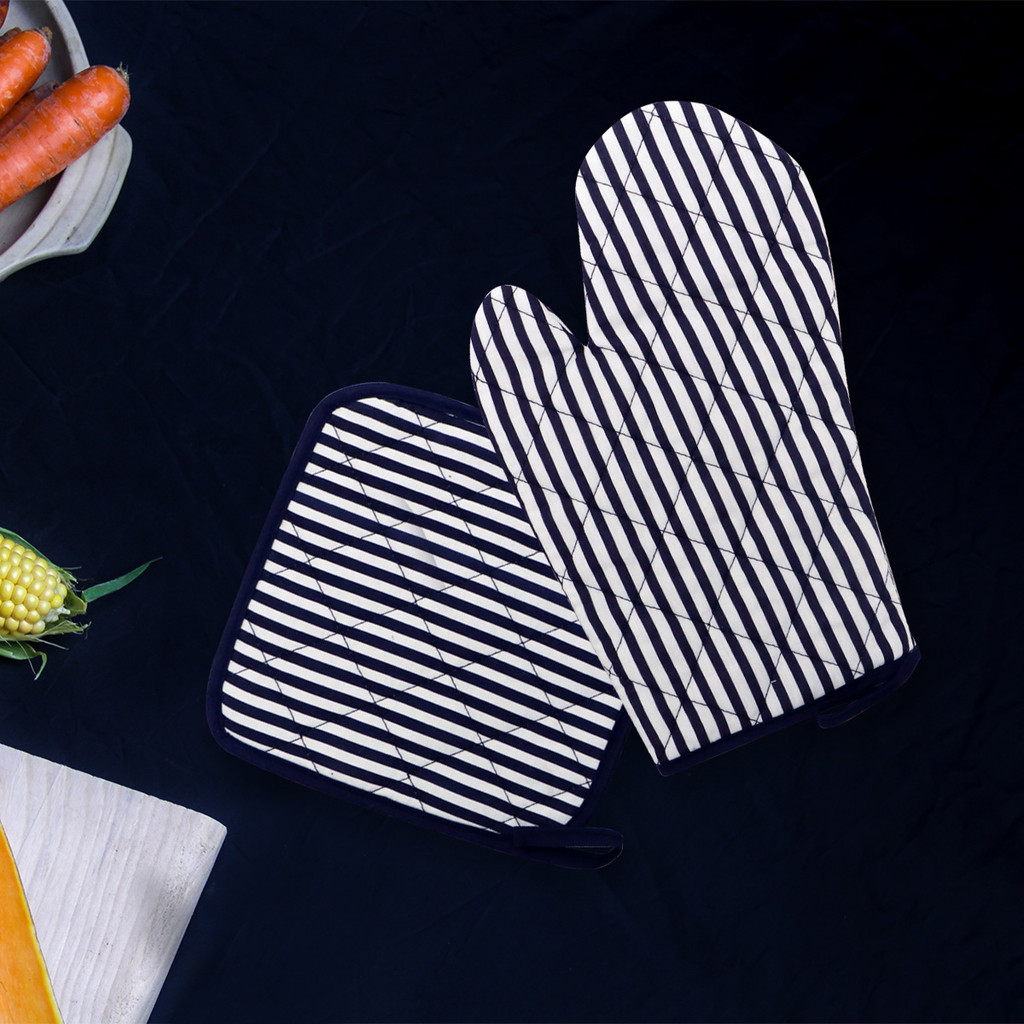 KASSA HOME ถุงมือกันร้อนพร้อมที่รอง รุ่น ลายทาง (แพ็ค 2 ชิ้น) หลากสี - รูปที่ 4