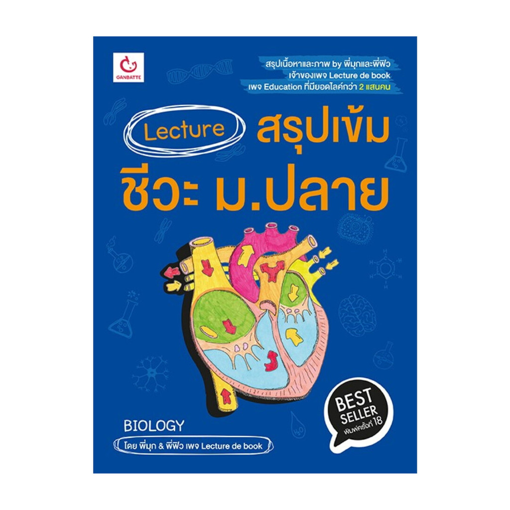 หนังสือ  Lecture สรุปเข้มชีวะ ม.ปลาย (ฉบับพิมพ์ใหม่) สนพ GANBATTE ชั้นมัธยมปลาย