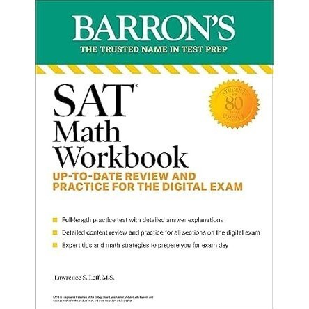 Asia Books หนังสือภาษาอังกฤษ SAT MATH WORKBOOK: UP-TO-DATE PRACTICE FOR THE DIGITAL EXAM
