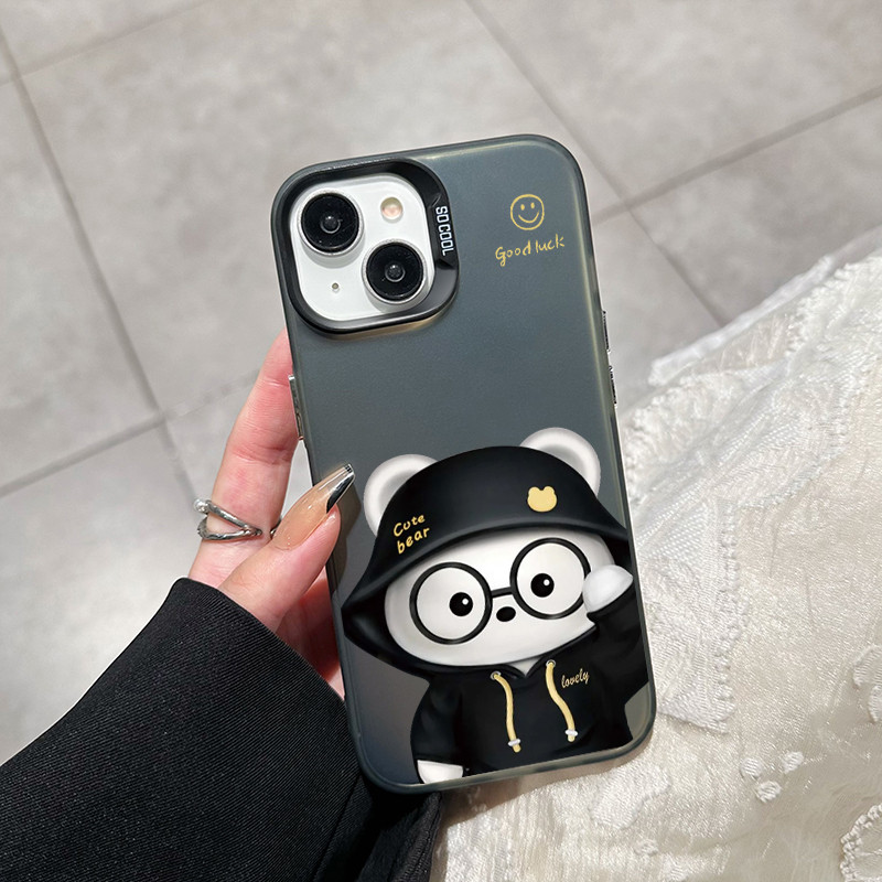 เคสสำหรับ OPPO A5 A3s A12e A7 A5s A12 A12s A11k Realme C1 เคสโทรศัพท์โปร่งใสแพนด้าการ์ตูน - รูปที่ 3