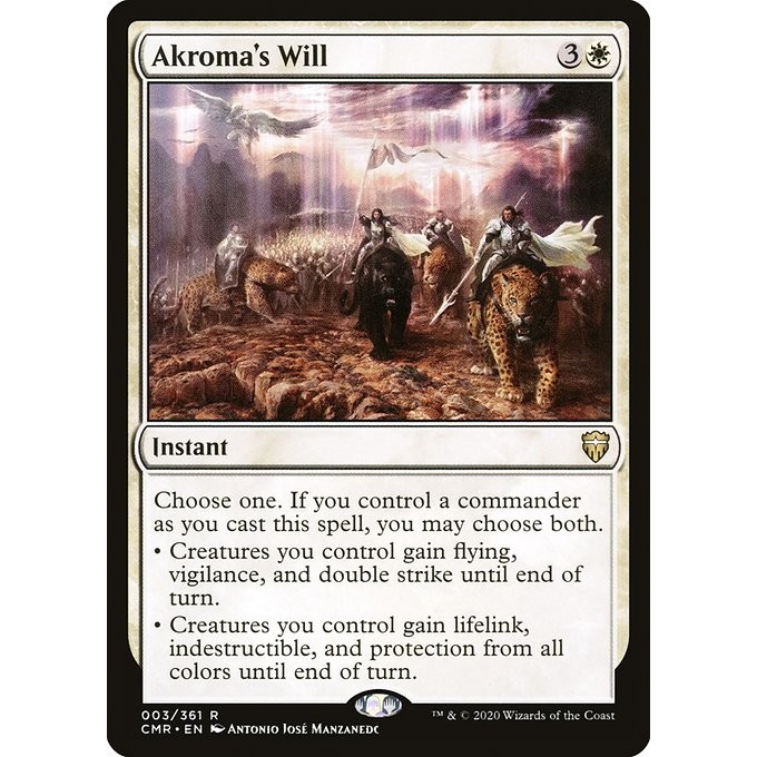 [Commander Legends] – [CMR] – (R) -[Akroma’s Will] –  [2020]