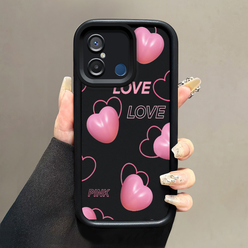 เคสสำหรับ Xiaomi Redmi 12C Redmi 11A POCO C55 เคสโทรศัพท์กันกระแทกซิลิโคนความรัก
