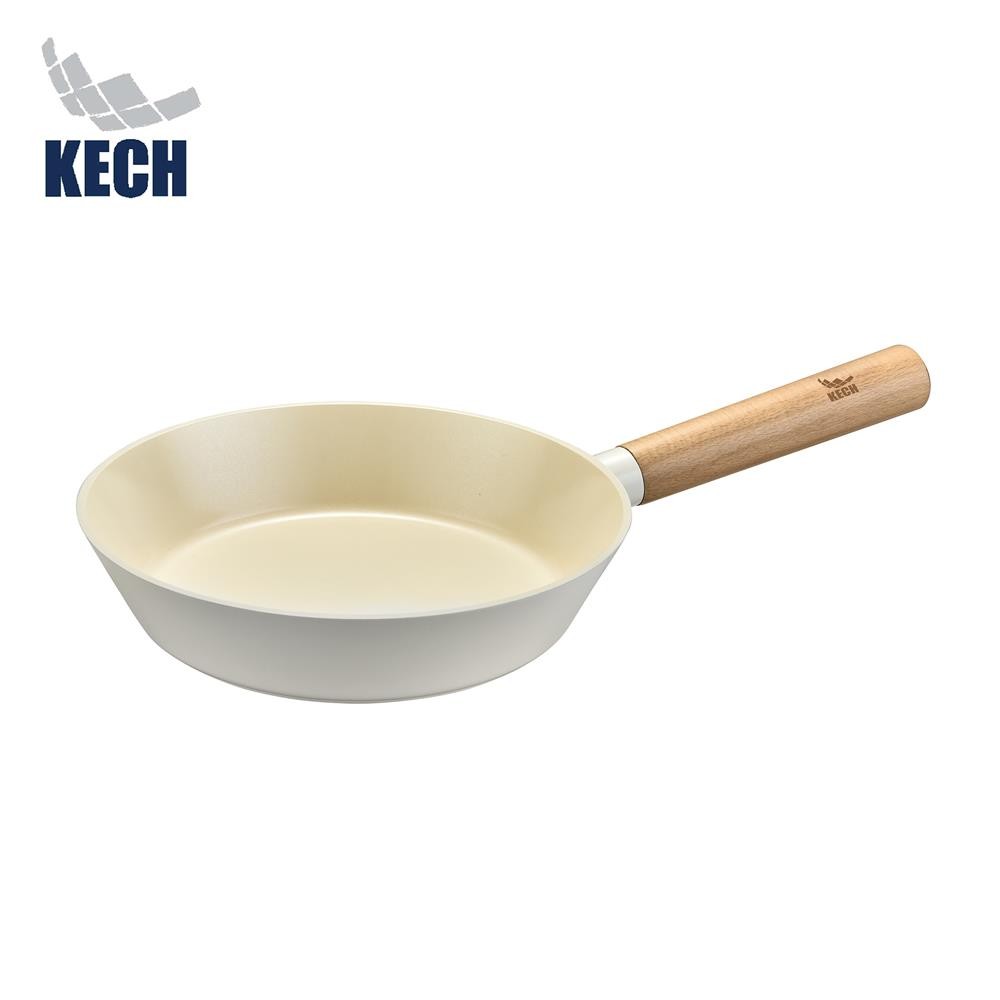 HomePro กระทะตื้น 24 ซม.  GROWTH IH สีครีม แบรนด์ KECH