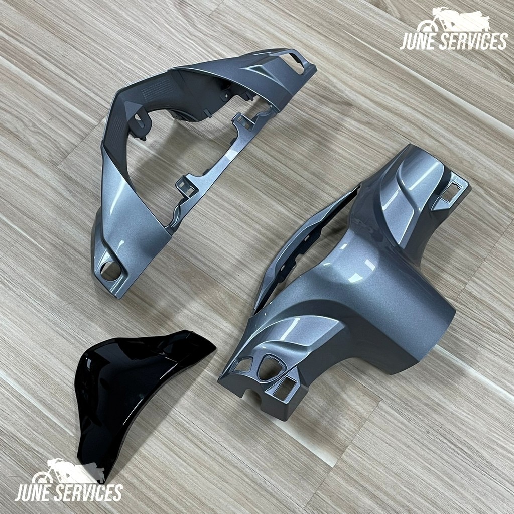 Wave 125i LED 2018-2021 ชุดหน้ากาก 3 ชิ้น (หน้า+หลัง+ชิว) สีเทา (262) - รูปที่ 2