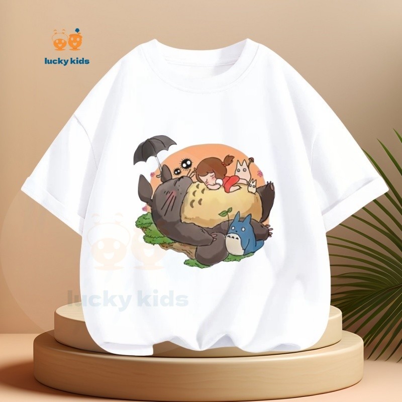 เงินสดในการจัดส่ง เสื้อซับในเด็ก น่ารัก【Totoro】น่ารัก เสื้อผ้าเด็กผู้หญิง ผ้า cotton 100% แฟชั่นฤดูร้อน ไม่จำเป็นต้องรีด
