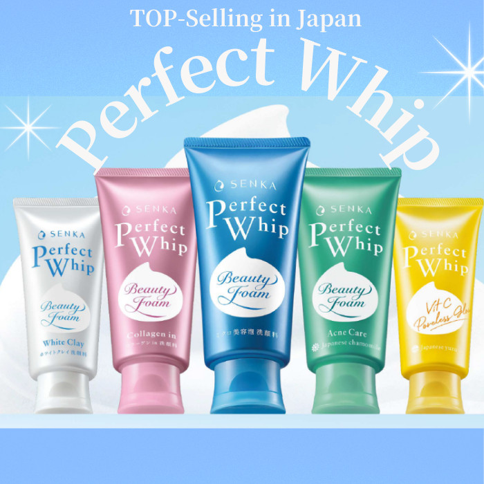 SENKA Perfect Whip a Facial Cleansing Foam 120g คอลลาเจนอินแอคเน่แคร์ ไวท์เคลย์