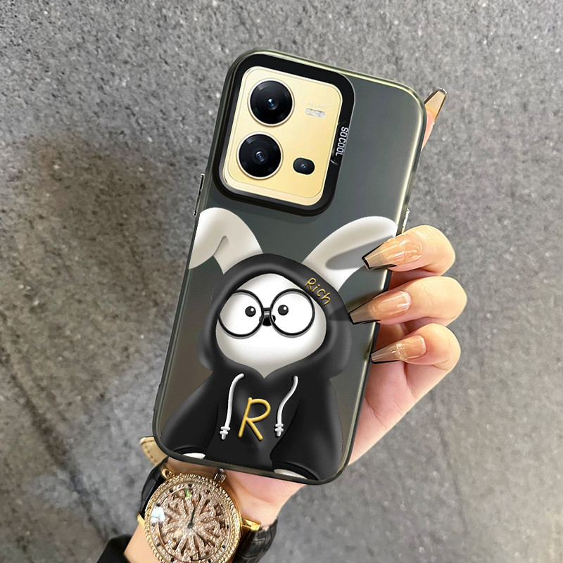 เคสสำหรับ VIVO V25 5G V25E V27 5G V27 Pro 5G S16 5G S16 Pro 5G เคสโทรศัพท์โปร่งใสกระต่ายที่สร้างสรรค