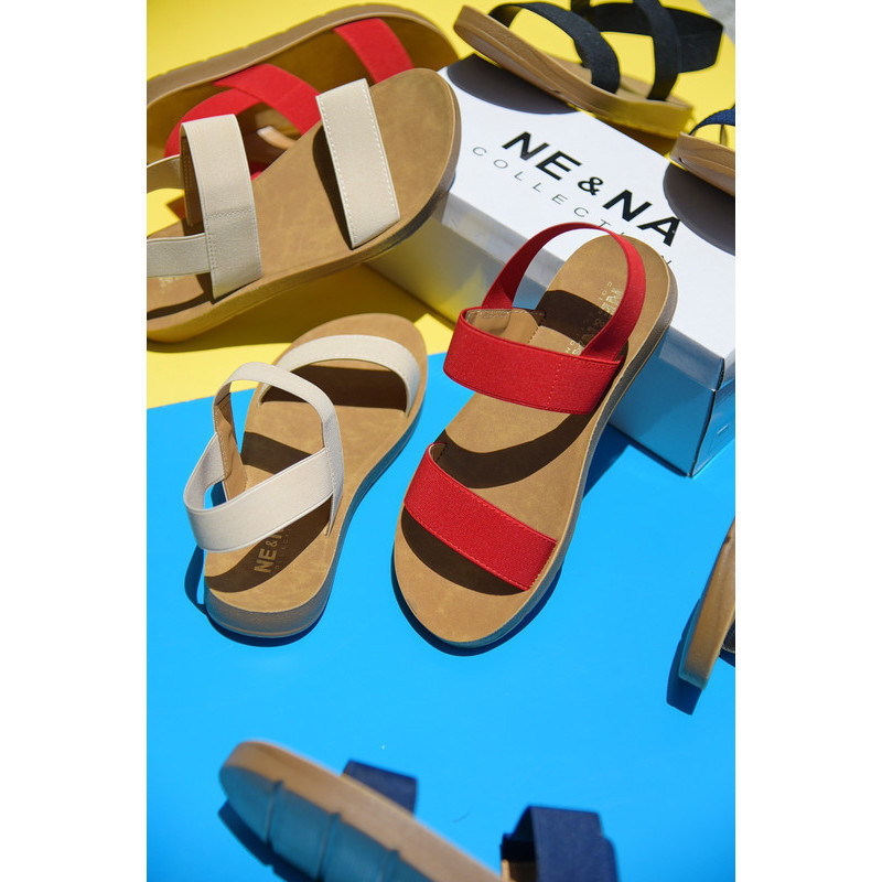 รองเท้าเเฟชั่นผู้หญิงเเบบเเตะสวมรัดส้นเท้า No. 4624 NE&NA Collection Shoes