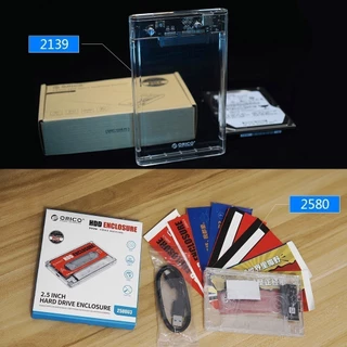[ออกใบกำกับ- ทักแชท] ORICO 2139U3 กล่องอ่าน HDD/SSD แบบใส ขนาด 2.5" USB3.0 HDD/SSD Hard Drive Enclosure