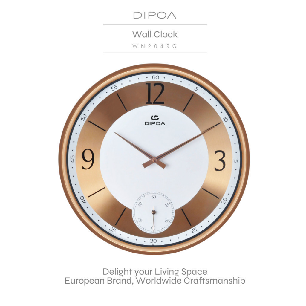 DIPOA Creative Style (WN204RG) นาฬิกาแขวนผนัง ดีไซน์เก๋